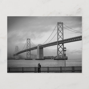 Ein Foggy Day an der Bucht Postkarte