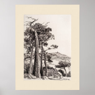 Ein Folly Cornwall Druck, Eleanor M Hughes Nachdru Poster