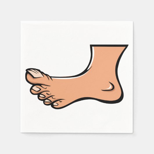 Ein Foot Paper Napkins Serviette (Vorderseite)