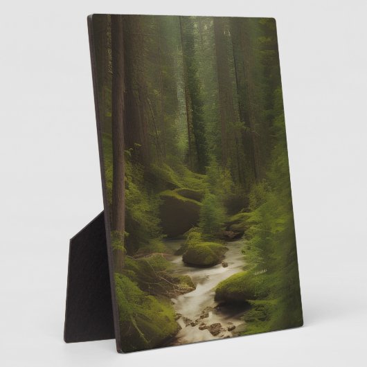 Ein Forest Stream Tabletop Art Fotoplatte (Seite)