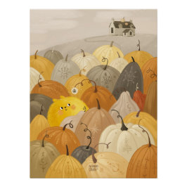 Ein Forscher, ein süßer Kürbis Poster