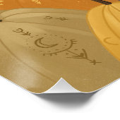 Ein Forscher, ein süßer Kürbis Poster (Ecke)