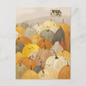 Ein Forscher, ein süßer Kürbis Postkarte (Vorderseite)