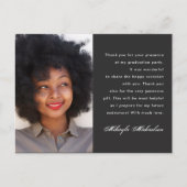 Ein Foto Abschluss Danke, Charcoal Gray Postkarte (Vorderseite)