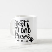 Ein Foto Bester Cat Vater je Pet Paw Prints Kaffeetasse (Vorderseite Links)