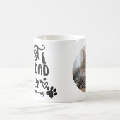 Ein Foto Bester Cat Vater je Pet Paw Prints Kaffeetasse (Mittel)