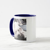Ein Foto Bester Vater je Niedlicher Welpen Hund bl Tasse (Vorderseite Links)