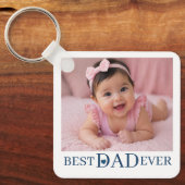 Ein Foto Bester Vater überhaupt mit Namen und Datu Schlüsselanhänger (Vorderseite)
