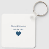 Ein Foto Bester Vater überhaupt mit Namen und Datu Schlüsselanhänger (Rückseite)