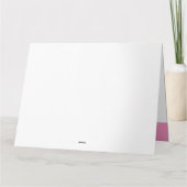 Ein Foto Buchstaben rosa Mädchen 1. Geburtstag Karte (Rückseite)