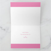 Ein Foto Buchstaben rosa Mädchen 1. Geburtstag Karte (Innenseite)