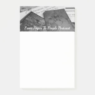 Ein Foto einer Vorläuferin-FPPP nach der Veröffent Post-it Klebezettel