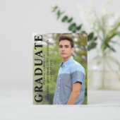 Ein Foto Einfache Abschluss-Klasse Ankündigungspostkarte (Stehend Vorderseite)