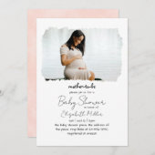 Ein Foto Frame Overlay Geschlecht Neutral Baby Dus Einladung (Vorne/Hinten)