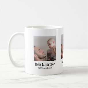 Ein Foto Frohen Vatertag Schwarz Weiß Kaffeetasse