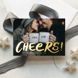 Ein Foto fröhlich im neuen Jahr Folien Feiertagskarte