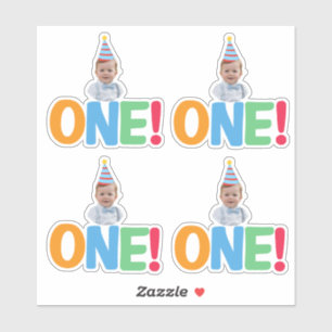 Ein Foto Geburtstag Cupcake Toppers Aufkleber