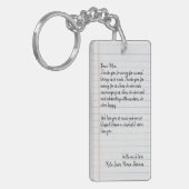 Ein Foto handgeschriebener personalisierter Liebe Schlüsselanhänger (Vorderseite links)