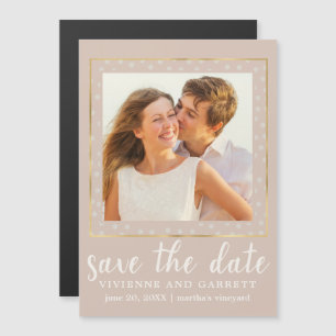 Ein Foto Hochzeit speichern Sie das Date Magnet