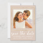 Ein Foto Hochzeit speichern Sie das Date Magnet (Vorderseite)