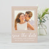 Ein Foto Hochzeit speichern Sie das Datum Save The Date (Stehend Vorderseite)