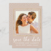 Ein Foto Hochzeit speichern Sie das Datum Save The Date (Vorne/Hinten)