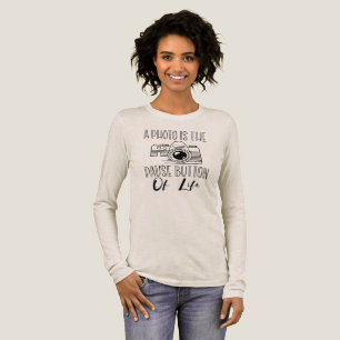 Ein Foto ist die Pause-Taste des Lebens Tri-Blend Shirt