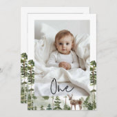 Ein Foto | Mein erstes Jahr | Personalisiert Einladung (Vorne/Hinten)