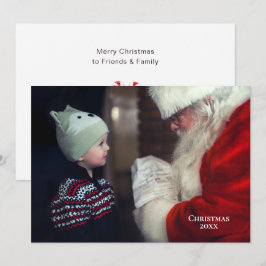 Ein Foto Minimal Weihnachtskarte 2 Seite Feiertagskarte