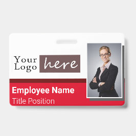 Ein Foto mit horizontalem Logo Roter Mitarbeiterna Ausweis