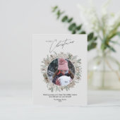 Ein Foto Moderne frohe Weihnachtsgrüße Feiertagskarte (Stehend Vorderseite)