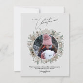 Ein Foto Moderne frohe Weihnachtsgrüße Feiertagskarte (Vorderseite)