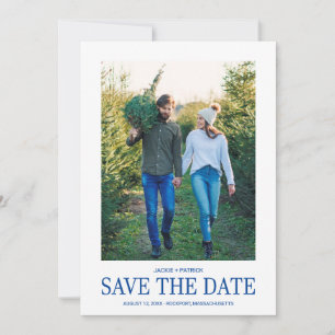 Ein Foto moderne Typografie-Hochzeit rettet das Da Save The Date