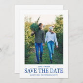 Ein Foto moderne Typografie-Hochzeit rettet das Da Save The Date (Vorne/Hinten)