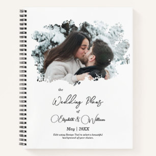 Ein Foto Overlay Frame Liebe Couple Wedding Plans Notizblock