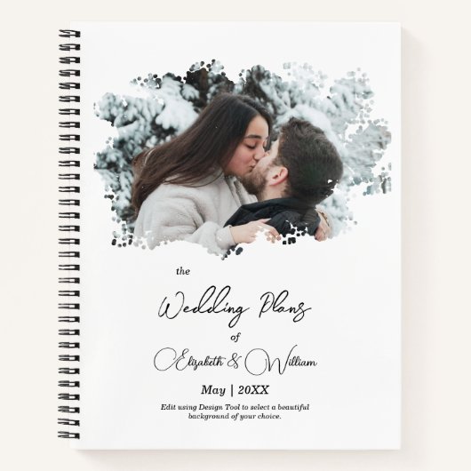Ein Foto Overlay Frame Liebe Couple Wedding Plans Notizblock (Vorderseite)
