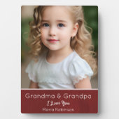 Ein Foto Personalisierte Oma & Opa Fotoplatte (Vorderseite)
