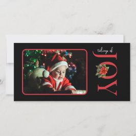 EIN FOTO RED JOY / POINSETTIA FEIERTAGSKARTE