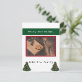 Ein Foto schlichte, rot-grüne Weihnachten (Stehend Vorderseite)