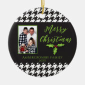 Ein Foto Schwarzweiß-Hahnentrittmuster Keramik Ornament (Vorne)