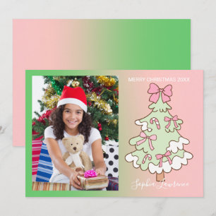 Ein Foto Weihnachten in Rosa und Grün