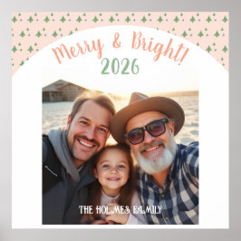 Ein Foto Weihnachtsfamilie Cuie Pink Poster