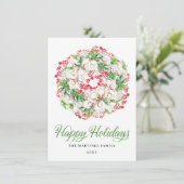 Ein FOTO Weißer Blumenstrauß 2022 Feiertagskarte (Stehend Vorderseite)