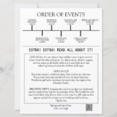 Ein Foto Zeitung QR Code White Wedding Program (Rückseite)