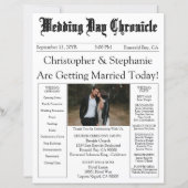 Ein Foto Zeitung QR Code White Wedding Program (Vorderseite)