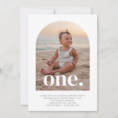 Ein Foto zum ersten Geburtstag Einladung (Vorderseite)