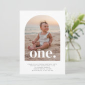 Ein Foto zum ersten Geburtstag Einladung (Stehend Vorderseite)