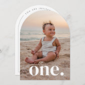 Ein Foto zum ersten Geburtstag Einladung (Vorne/Hinten)