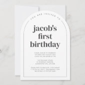 Ein Foto zum ersten Geburtstag Einladung (Rückseite)