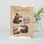 Ein FotoCollage zeitloser Erinnerungen"? Einladung (Stehend Vorderseite)